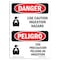 Signmission Safety Sign, OSHA Danger, 14" Height, Aluminum, Use Caution Ingestion Hazard Spanish OS-DS-A-1014-VS-1724 - alternate 1